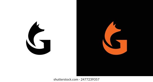 Unique and modern  G  Fox logo design  