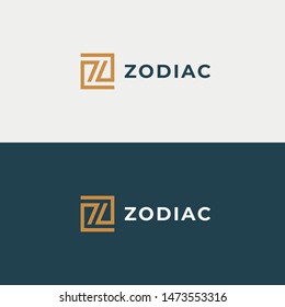 Unique modern geometric creative elegant letter Z logo template. Vector icon.