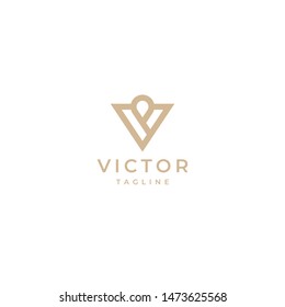 Unique modern geometric creative elegant letter W logo template. Vector icon.