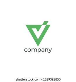 Plantilla de logotipo de letra V con creativo geométrico exclusivo y elegante. Icono del vector.