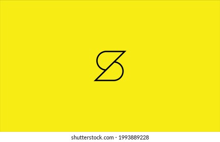 Unique modern geometric creative elegant letter s or ss logo template. Vector icon.
