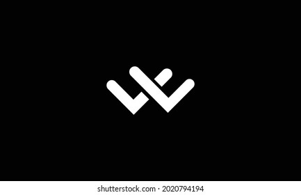 Unique modern geometric creative elegant letter W logo template. Vector icon.
