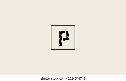 Plantilla de logotipo exclusivo estilo original geométrico creativo y elegante de letrasS PP. Icono del vector.
