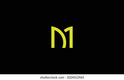 Unique modern geometric creative elegant letter M OR MM logo template. Vector icon.
