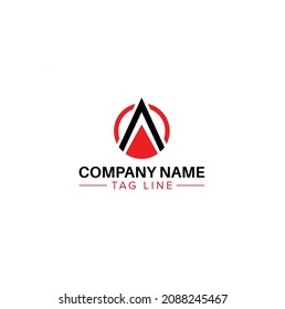 Unique modern geometric creative elegant letter A logo template. Vector icon