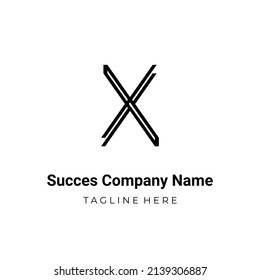 Unique Modern Geometric Creative Elegant Letter X Logo Template. Icon Vector