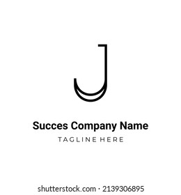 Unique Modern Geometric Creative Elegant Letter J Logo Template. Icon Vector