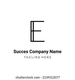 Unique Modern Geometric Creative Elegant Letter E Logo Template. Icon Vector