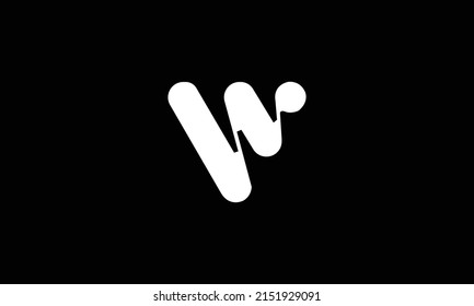 Unique modern geometric creative elegant letter W logo template