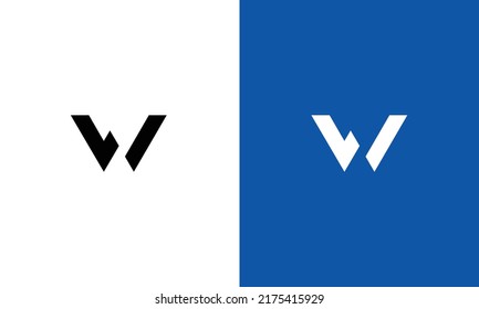 Unique modern geometric creative elegant letter W logo template. Vector icon.