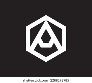 Unique modern geometric creative elegant letter A logo template. A polygon logo design