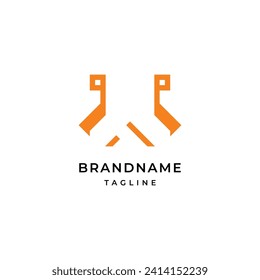 Unique modern geometric creative elegant letter W logo template.