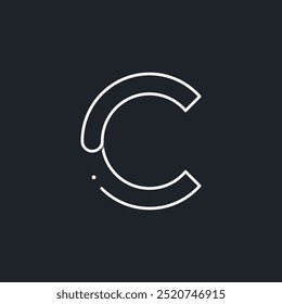 Design de logotipo C inicial geométrico original e moderno. Logotipo para cartões de visita, marcas e identidade.
