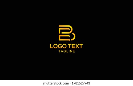 Unique, modern and geometric style Minimal Letter EB BE Logo Design in Vector Format