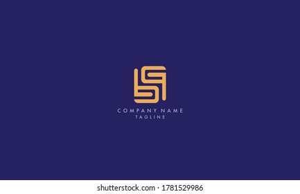 Unique, modern and geometric style Minimal Letter BP PB Logo Design in Vector Format