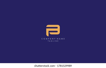 Estilo único, moderno y geométrico Letra mínima Diseño del logotipo BP PB en formato vector