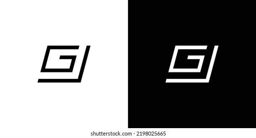 Unique and modern GJ logo design