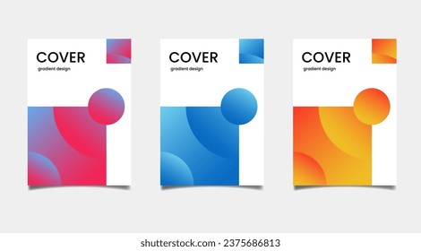 Unique modern gradient A4 vector. Perfect for  business poster, cover design, poster template, book cover, business template.