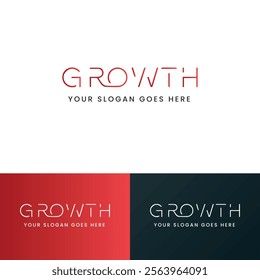 Unique modern growth creative logo design