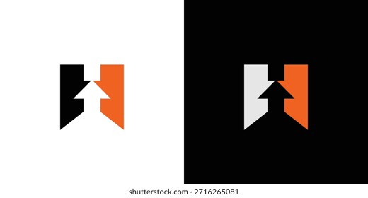 Diseño único y moderno del logotipo de la flecha	