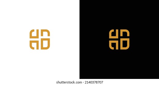 unique and modern HG letter initials logo design 2