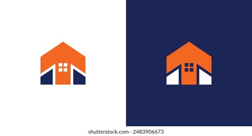 Unique and modern Home progress logo design