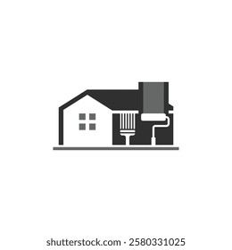 unique and modern house paint services logo