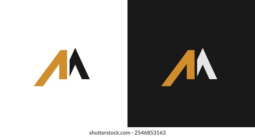 Unique and modern initial AM  logo design 