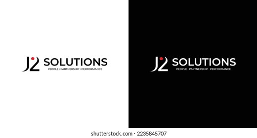 einzigartiges und modernes Logo-Design für J2-Buchstaben