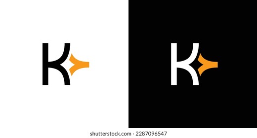 Unique and modern K spark logo design