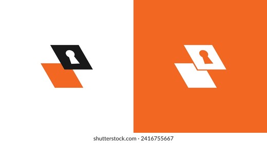 Unique and modern Key box logo design 2