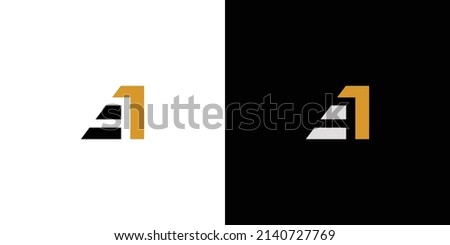 Unique and modern letter A1 initial logo design