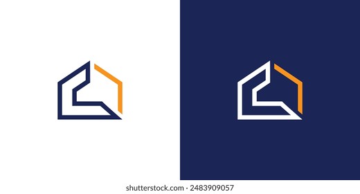 Unique and modern letter C real estate logo design