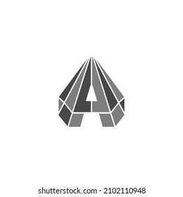 Unique and modern letter A initial diamond logo design