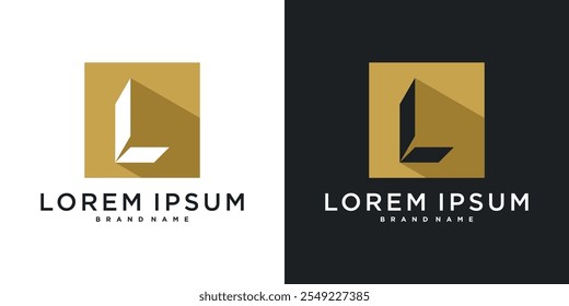 Unique modern letter L logo design. Premium Vector