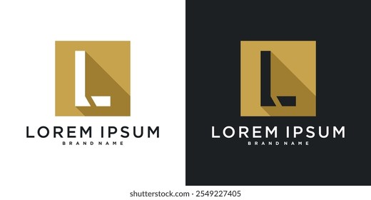 Unique modern letter L logo design. Premium Vector