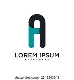 Unique modern letter A logo design. Premium Vector