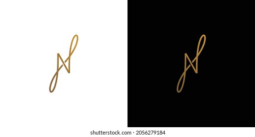 Unique and modern letter N initials infinity logo design