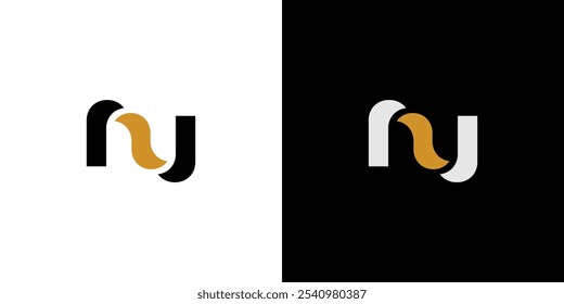 Einzigartiger und moderner Buchstabe N Logo-Design