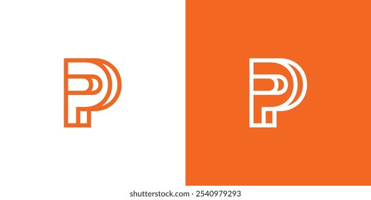 Unique and modern letter P logo design