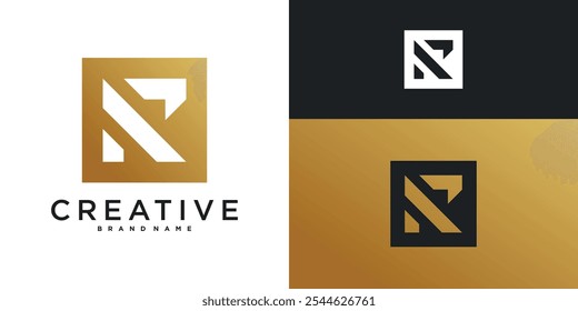 Unique modern letter R logo design. Premium Vector