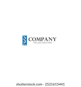 Unique Modern Letter SSC And CSS Minimalist Flat Abstract Logo Design Vector with white background.