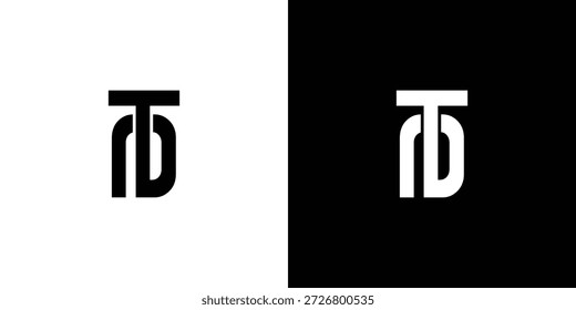 Einzigartiger und moderner Buchstabe TE Initialen Logo Design