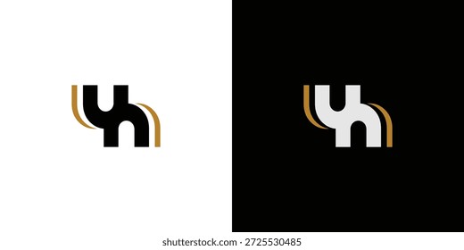 Einzigartiger und moderner Buchstabe UN Initialen Logo Design