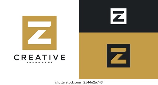 Unique modern letter Z logo design. Premium Vector