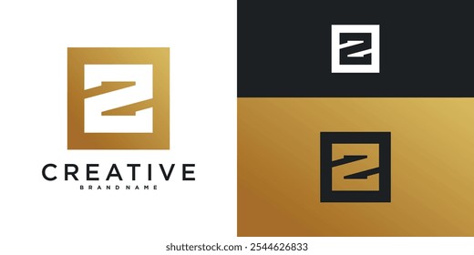 Unique modern letter Z logo design. Premium Vector