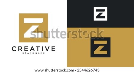 Unique modern letter Z logo design. Premium Vector