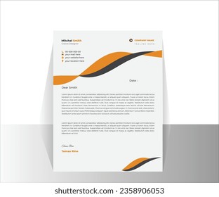 Unique and Modern Letterhead Design modern shape with Abstract