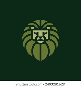 Unique and Modern Lion Head Icon Vector Illustration Logo Template