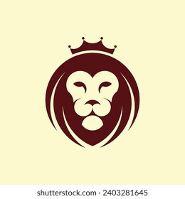 Unique and Modern Lion Head Icon Vector Illustration Logo Template